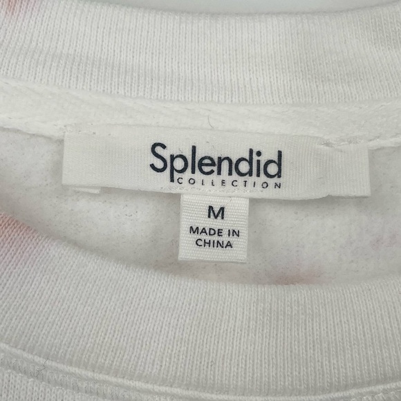 Splendid Women's Celeste Puff Sleeve Top In Sugar Tie Dye Size Medium NWT - Picture 6 of 7